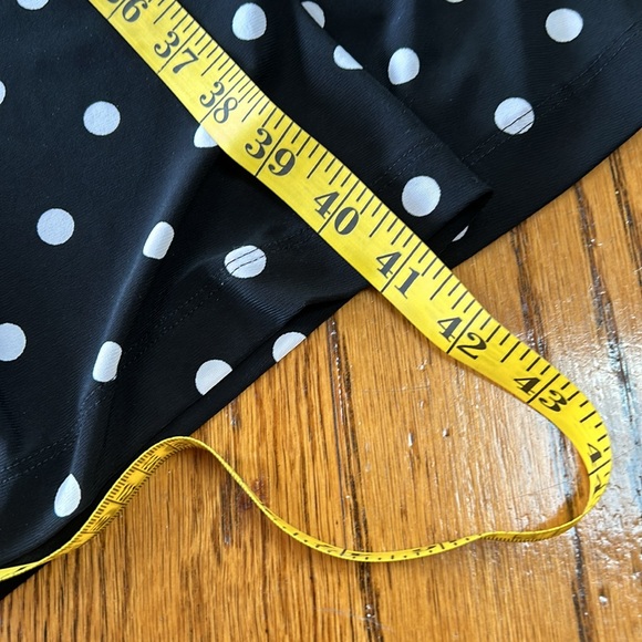 Evan Picone black and white dotted circle skirt shirt dress.Long sleeve, Size 14 - Picture 6 of 8